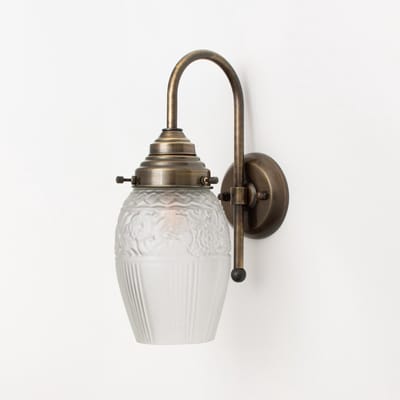 Wandlamp Flower Yard Geëtst Meander Brons - Art Deco Trade