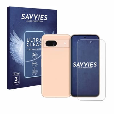Savvies - Screenprotector voor Google Pixel 8a (Voor+Camera) - Folie Beschermfolie transparant 6 Stuks