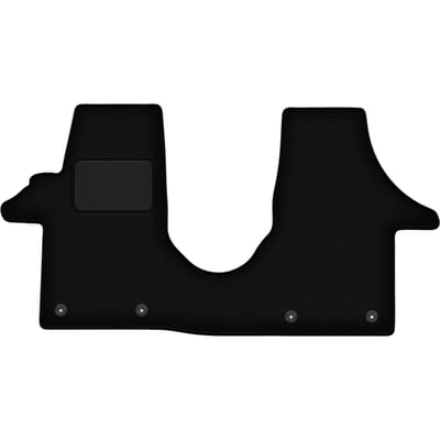 Zwarte velours vloermatten voor: Volkswagen Transporter T5 bestelbus (2003-2015)