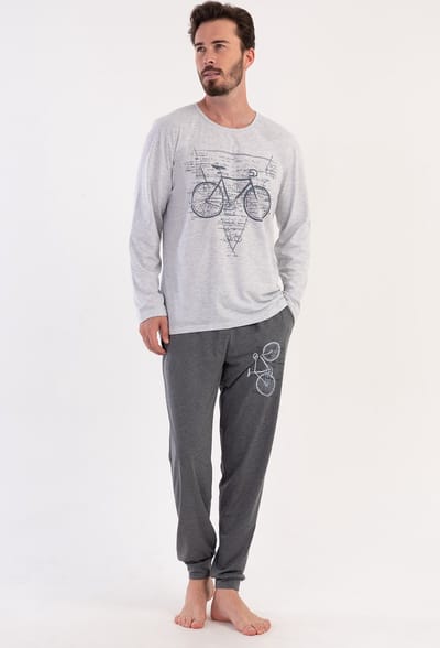 Vienetta - Heren Pyjama Set, Lange Mouwen - L