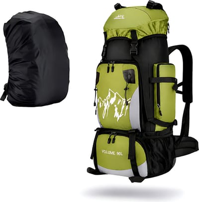 CarryQuest® 90L Outdoor Rugzak - Waterdichte Backpack voor Hiking, Camping & Backpacken - Licht Groen