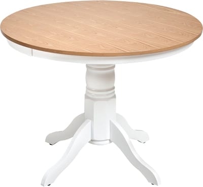 AKRON - Ronde eettafel - Lichtbruin - 100 cm - Essenhoutfineer