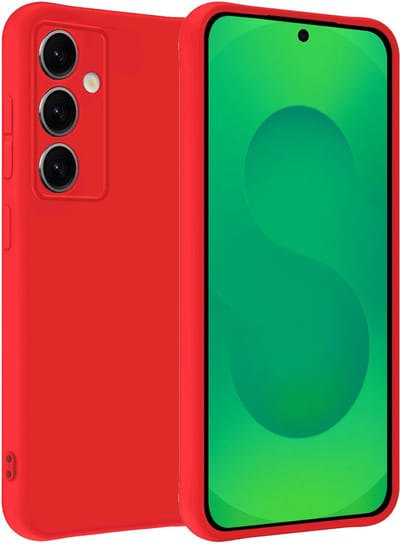 Hoesje Geschikt voor Samsung Galaxy S25 - Sterk & Shockproof - Hoes Cover - Siliconen Case - Rood