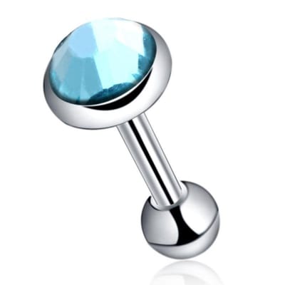 Aramat Jewels | Piercings | Blauwe Steentje helix piercing oor 5mm | | | |5mm | Staal | Volwassenen | Verkleurd niet