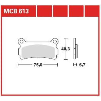 Remblokset, schijfrem TRW MCB613