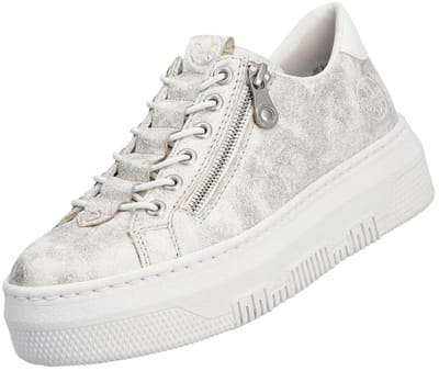 Rieker dames sneakers goud/wit