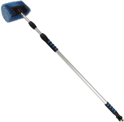 Wasborstelset - Uitschuifbare steel - Hoge ramen wassen - Telescopisch uitschuifbaar - 200-500 cm - Beige