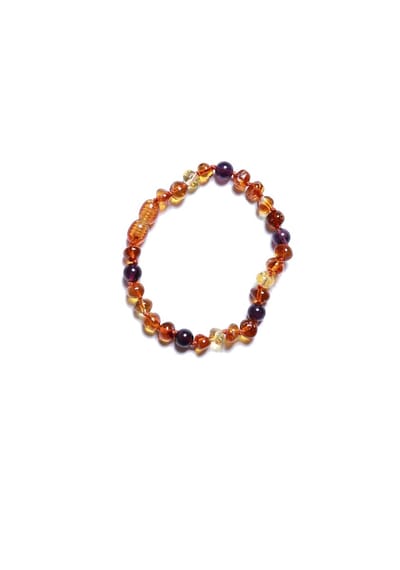 Coni barnsteen armband | Adult | Amethyst | Maat 18,5 cm | Pijnstillende werking | Ontstekingsremmende werking