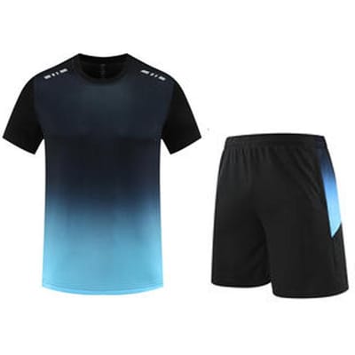 Nouveau Costume T-shirt Imprimé 3D d'Été pour Homme Manches Courtes Short de Sport pour la Course Short à Manches Courtes Ensemble Deux Pièces Unisexe et unisexe 6XL black