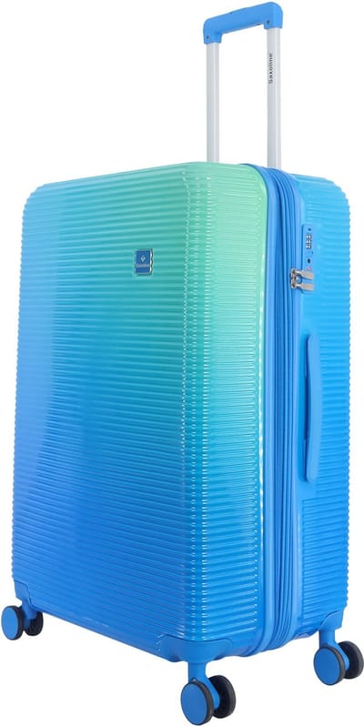 Saxoline - Twist | Harde Koffer / Trolley / Reiskoffer - L - Blauw - Blauw / Large