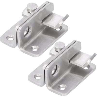 2 Sets Handmatige Deurvergrendeling RVS Ponsvrije Boutvergrendeling Kledingkast Badkamer Deuraccessoires