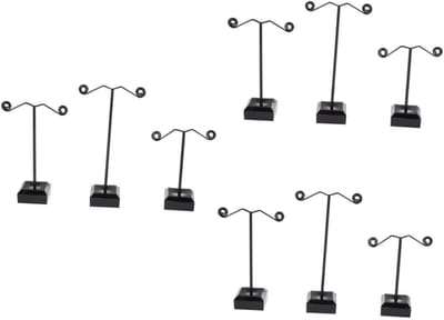 Oorbellen Organizer - Sieradenhouder T-stand - Sieraden Presenteren - Drie Verschillende Maten - 3.1 4.05 5 inch - Zwart