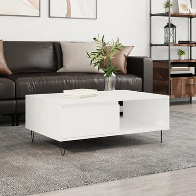 vidaXL Salontafel 90x60x35 cm bewerkt hout wit