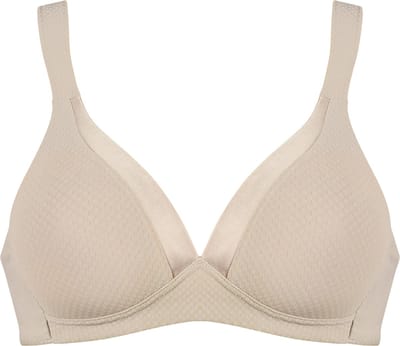 Naturana - Soft bh met glansband en patroon - 5918 - Beige - 95D