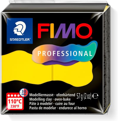 FIMO professional - ovenhardende boetseerklei - blok 57 gr - primair geel