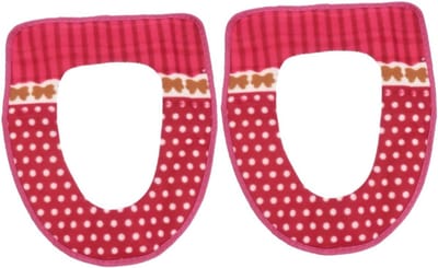 2 Stuks deksel toiletdeksel koe glazen kan toiletbril warmer laboratorium roerstaven stoelkussen toiletbril hoes toiletbril kussen zacht Zitting verwarming Wc-mat rood