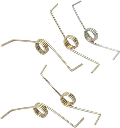 Ophangveren 5 stuks - Verende veer - Wasmachine reparatie - Metalen constructie - 16mm buitendiameter - Bronze Tone