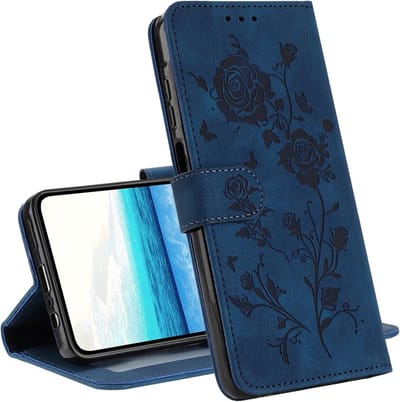 Stijlvolle Flip Case voor iPhone 13 met Kaartsleuven, Magnetische Sluiting en Schokbestendige Bescherming in Roze Patroon