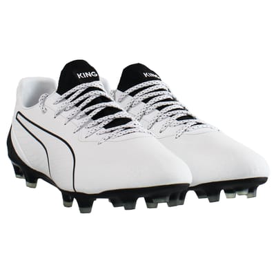 Puma King Platinum Lacer Touch FG/AG Wit Heren Voetbalschoenen