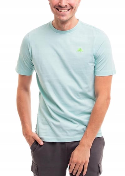 Kappa T-shirt Heren - Blauw - Katoen - Maat M