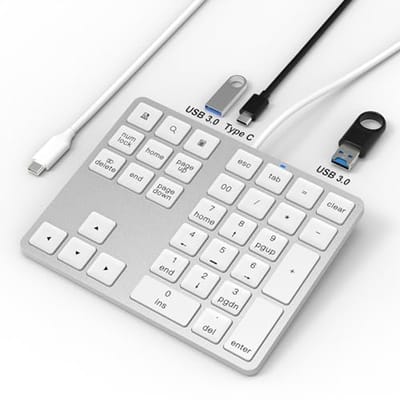 Numeriek Toetsenbord 34 met 2 USB 3.0 HUB - Perfect voor Snelle Invoer