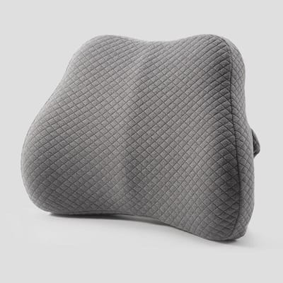 Lendensteunkussen voor bureaustoel en autostoel Perfect uitgebalanceerd traagschuim lendenkussen Multifunctioneel rugkussen 41x31x11cm gray