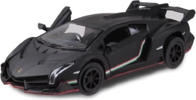 Lamborghini Veneno (Mat Zwart) (12 cm) 1/36 Kinsmart {Modelauto - Schaalmodel - Miniatuurauto}