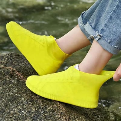 overschoenen - 1-paar - Waterdichte siliconen overschoenen - Herbruikbaar, antislip, geschikt voor buitenactiviteiten (Geel - maat M)