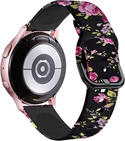 Strap-it Smartwatch bandje 20mm - siliconen bandje bloemen / flower print geschikt voor Polar Ignite / Ignite 2 / Ignite 3 / Unite / Pacer - Huawei Watch GT 2 42mm / GT 3 42mm / GT 3 Pro 43mm