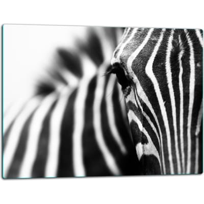 TMK ArtDeko Serie - Snijplank - Zebra - 52x40 - Glas - Beschermplaat