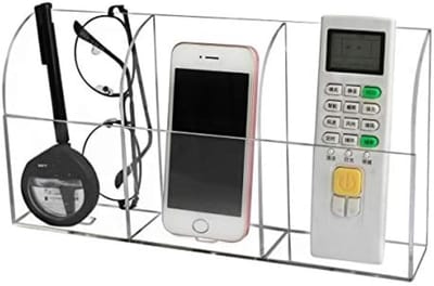 Wandhouder voor afstandsbediening en telefoon met 2 vakken