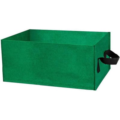 Rechthoekige Plantenzak van Viltmateriaal, Bloemen- en Groenteplantenbak voor Balkon en Dak, Tuinbouw Plantenzak 60*30*20cm groen