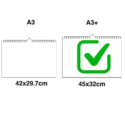 Huurdies® - Kalender 2025 - A3+ - 42x32cm - Nederlandse Feestdagen - Dagenteller - Weeknummers