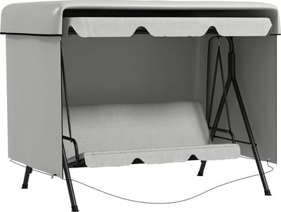 Outsunny schommelbankhoes - met trekkord - 215x155x150 cm - grijs