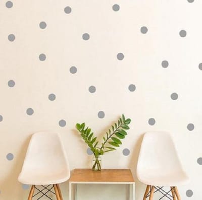 Muurstickers - Stippen - Dots - Rondjes - Wand Decoratie - Universeel - 5 cm diameter - 20 stuks - Grijs
