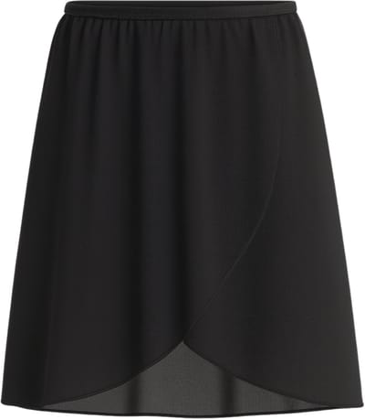Dancer Dancewear® Balletrokje | Balletrok zwart | Balletrokje "Symfonia" | in het ZWART | Wikkelrokje voor meisje | dansrokje voor ballet | Maat 104/116 | maat 6/8 Jaar