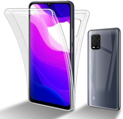 Cadorabo Hoesje geschikt voor Xiaomi Mi 10 LITE in TRANSPARANT - 360° Full Body Case Cover Beschermhoes Voor- en achterbescherming, all-round bescherming met displaybescherming