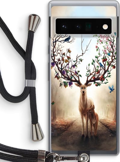 Case Company® - Hoesje met koord geschikt voor Google Pixel 6 Pro hoesje met Koord - Seasons Change - Telefoonhoesje met Zwart Koord - Bescherming aan alle Kanten en Over de Schermrand