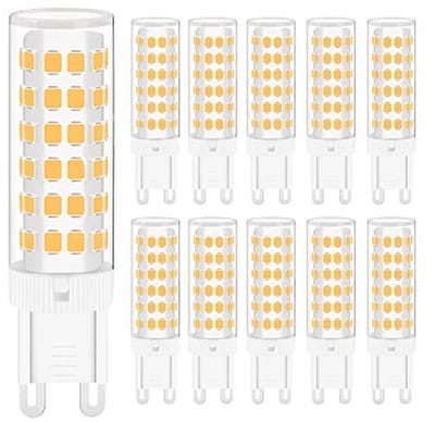 Energiebesparende 7W G9 LED-lampen Warm wit 2700K 360° Stralingshoek - 10 Pack