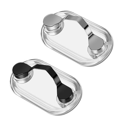 Eyeglasses Holder - Magnetische Brillenhouder Clip - Universele Brilhouder voor Kleding - Zilver & Zwart - Magnetische Spectacle Holder - Badgehouder - ID-kaarthouder - Handige Brilklem