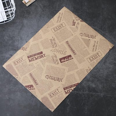 500 Vel Gecoat Oliebestendig Papier, Placemat Papier voor Taart, Frietjes, Hamburger, Verpakking Bakkerij Tray Oliepapier Houder 500pcs bruin