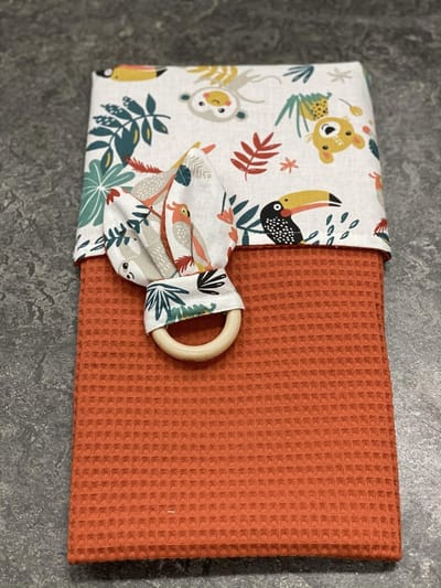 baby deken kinderwagen deken wieg deken koper brique jungle 60x90 cm (zonder bijtring)