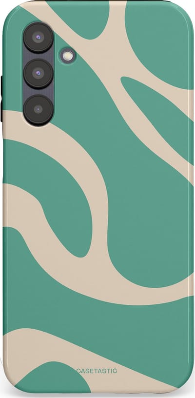 Casetastic hoesje geschikt voor Samsung Galaxy A25 - Dubbellaagse bescherming - Zand Groene Vlaktes - Fashion Case - Saliegroen Zand