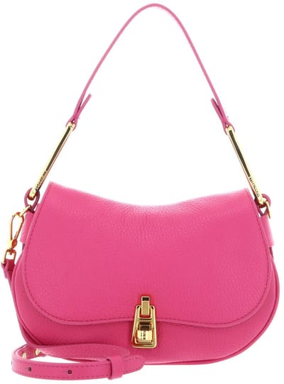 COCCINELLE Leren Schoudertas Magie Soft Shoulderbag Grained Leather New Fucsia Paars