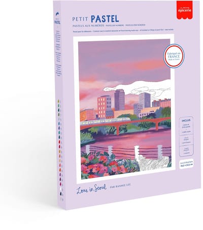 La Petite Epicerie PETIT PASTELS Painting by Number Kit "LOVE IN SEOUL" H32.5xW24.5xL3.5cm Creatieve | Hobbyset | kinderen en volwassenen