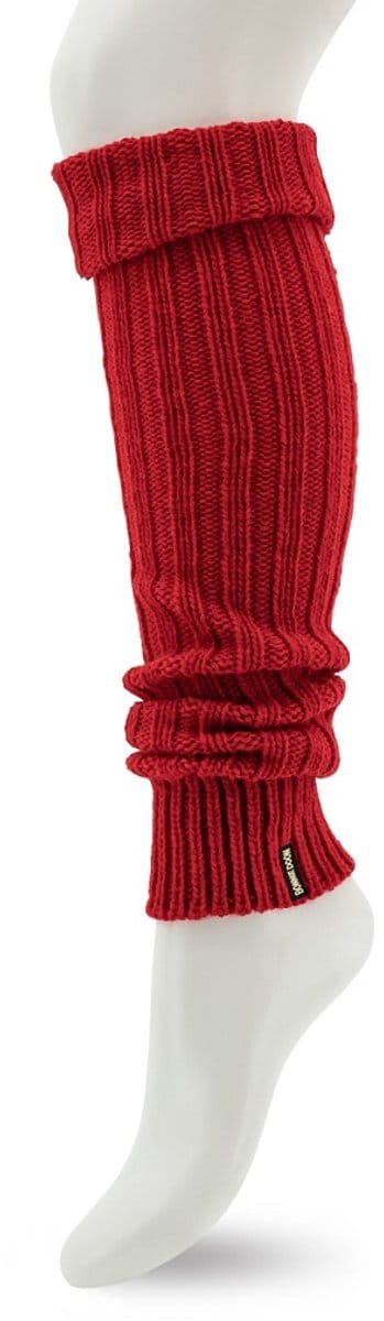 Bonnie Doon Beenwarmers Rood Unisex Onze Size - Dames en Heren - Sleever - Legwarmer - Grof Gebreid - Wol - 1 paar - Warm - Comfortabel - Rood - Red- Mode Accessoire - BE021766.337