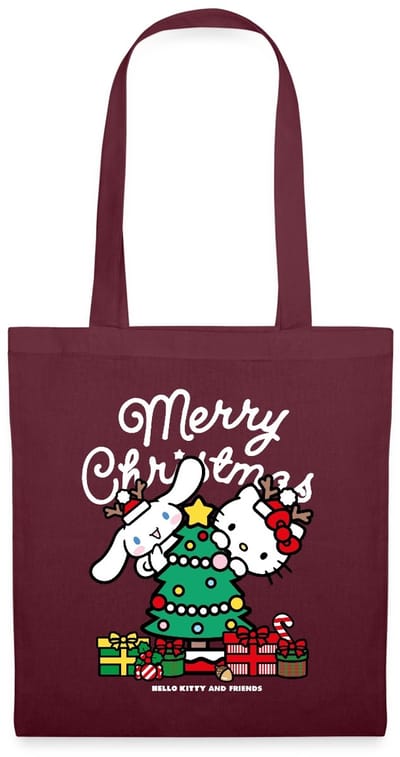 Hello Kitty En Cinnamoroll Kerstontwerp Tas Van Stof Schoudertas