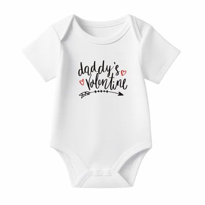 Romper Daddy's Valentine - wit - 86/92 - korte mouw