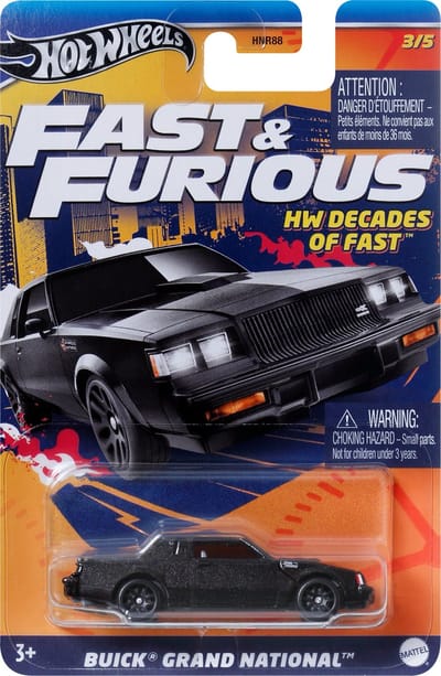 Hot Wheels Fast & Furious HRW43 Buick Grand National 3/5 speelgoedvoertuig