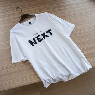 T-shirt Décontracté d'Été pour Homme 100% Coton Lavé Brossé Double Fil Silhouette Ample Col Rond Manches Courtes 3XL gray